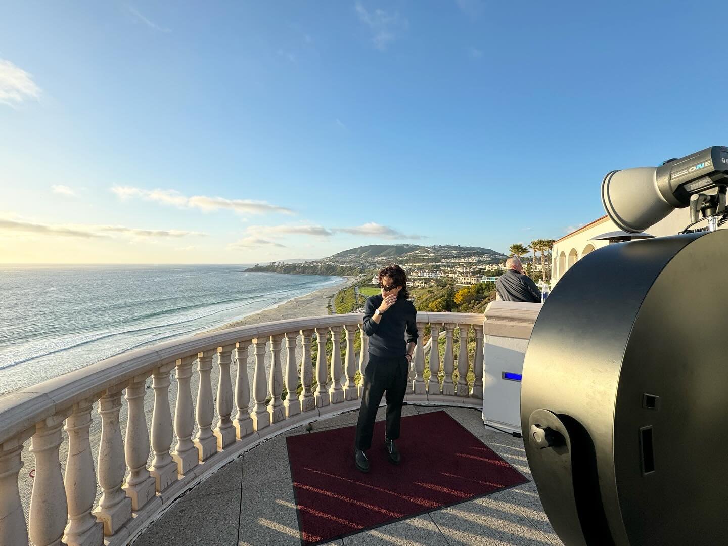 The mirror booth on the Ritz-Carlton Laguna Niguel terrace above the ocean